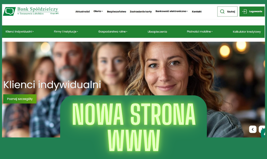 nowa strona internetowa bank spółdzielczy w tomaszowie lubelskim